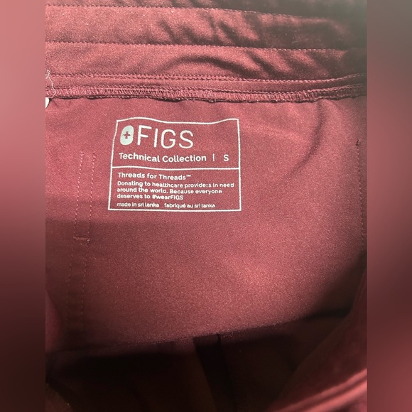Figs Pants Women Small Red Zamora Scrubs Jogger Stretch Maroon Medical Bottom - Picture 4 of 11